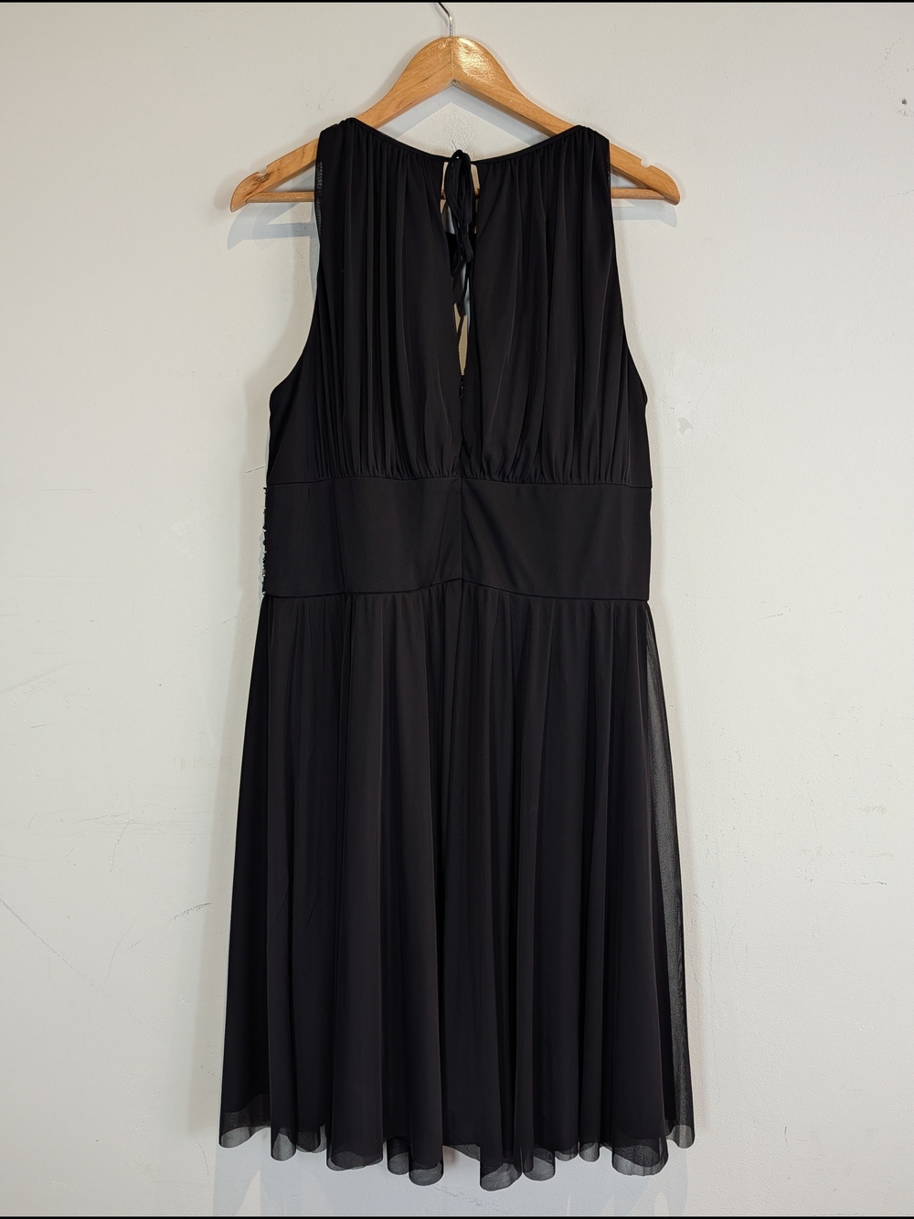 Jessica Howard Black Beaded Evening Dress, Size 14 - Picture 3 of 3
